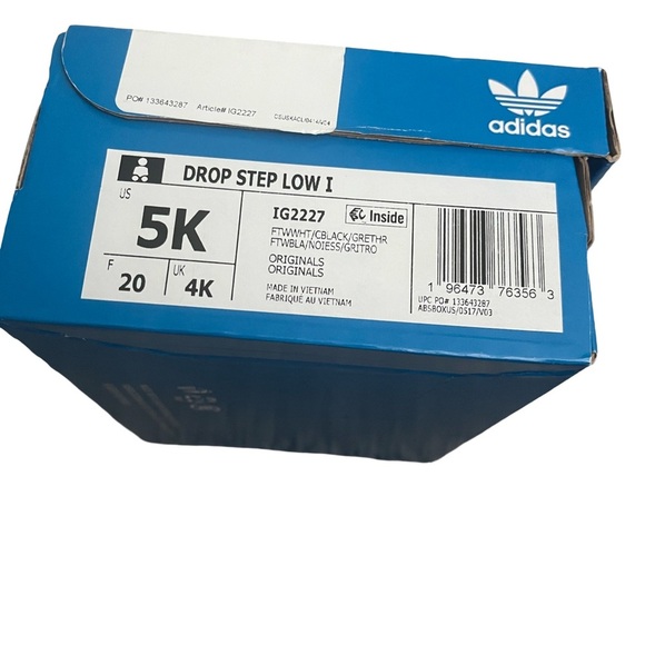 Adidas Drop Step Low I Gray and White Toddler Size 5K. NWT. - Picture 5 of 8